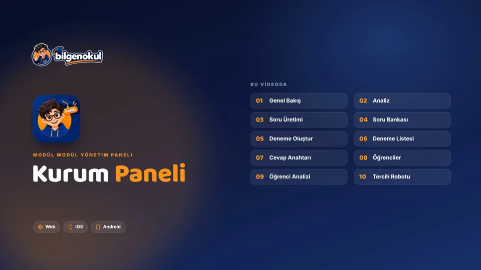 Bilgenokul Kurum Paneli videosundan bir kare