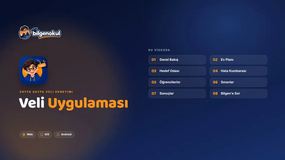 Bilgenokul Veli Uygulaması videosundan bir kare